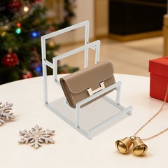 Silver Clutch Purse Display Stand 4 Layer Wallet Display Rack 5.9×7.1×7.9 in