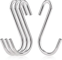 Lightweight Alloy Steel S Hooks – 20 Pack with Non-Slip Design & Rust Resistance