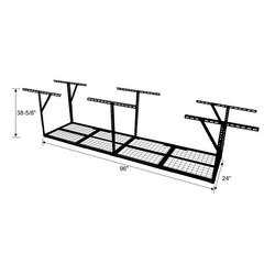 2x8FT Overhead Garage Storage Rack,Adjustable Storage Organization System 2x8FT