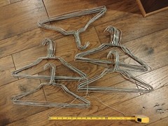 50 Strong Metal Steel Wire Hangers Shirt Clothes Size 15 3/4 inch Silver color