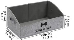 Geyecete Foldable Fabric Trapezoid – For Dog Toys Gray