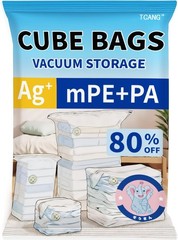 1 PACK Cube Vacuum Storage Bags,Large Cube (19.6 * 27.5 * 11.8 Inch)