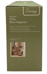 OBO👟⭐ NEW CANOPY 3-TIER ADJUSTABLE SHOE ORGANIZER FREESTANDING STORAGE RACK 👟⭐