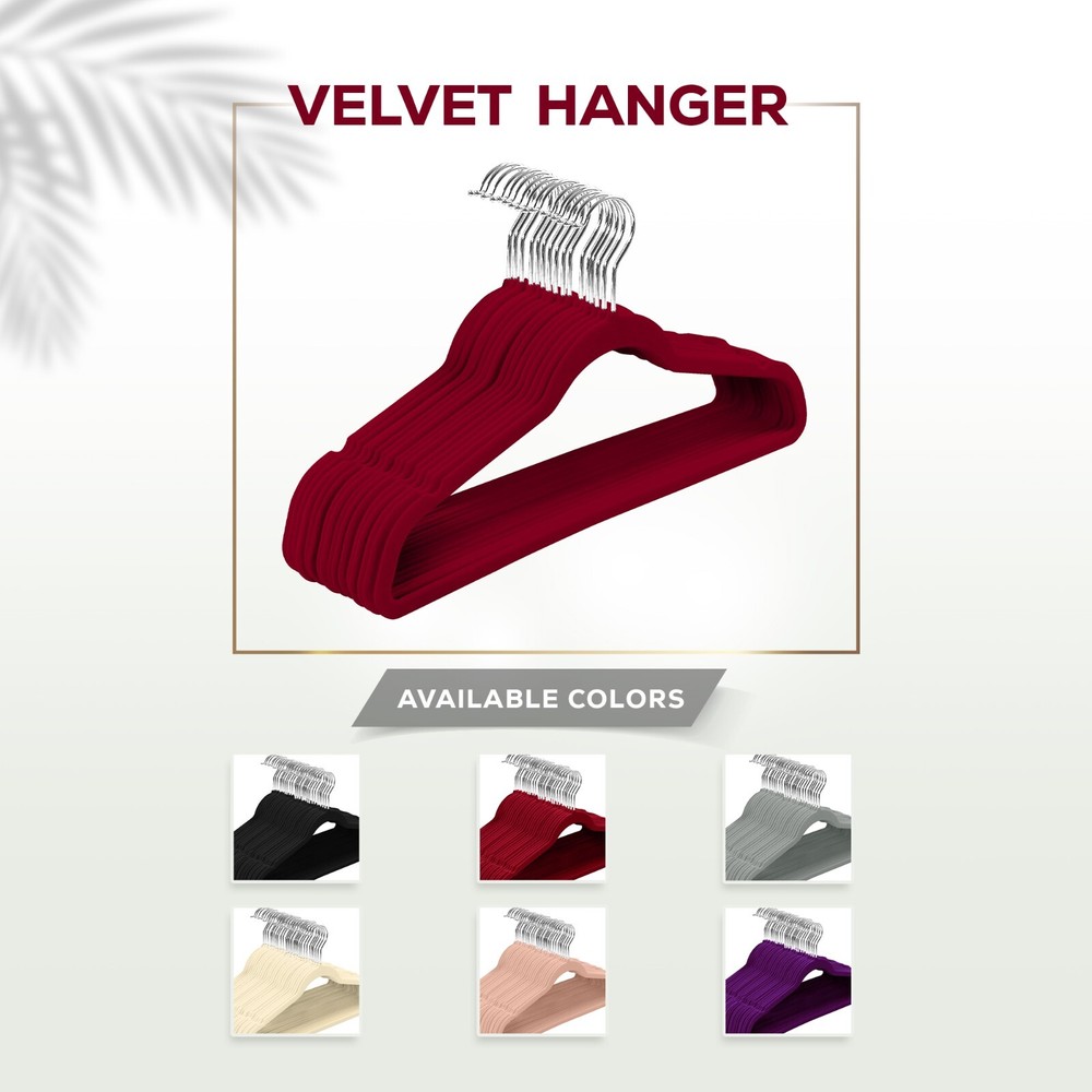 Utopia Home Velvet Hangers Clothes Heavy Duty Non Slip Hangers (30 & 50 Pack)