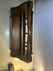 Vintage Solid Oak Wooden Magazine Rack Newspaper Holder Spindle Farmhouse Decor