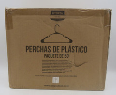 Utopia Home Plastic Hangers 50 Pack Space Saving Clothes Hanger White NEW SEALED