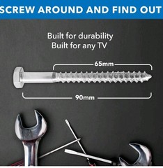 Lag Bolt Kit for Mounting A TV Into Wood Or Concrete – Includes Heavy Duty Bo…
