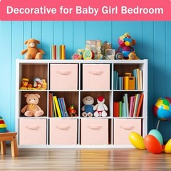 Storage Cubes- 11 Inch Cube Storage Bins for 10 Pack – 11 inches Pink