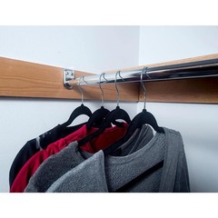 Closet Rod Adjustable 40-72 in Steel Clothes Hanging Rod Chrome Wardrobe Rod