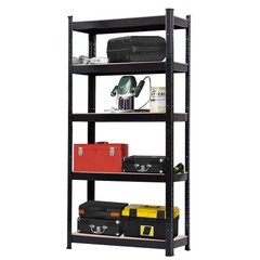 5-Tier Heavy Duty Metal Shelving 59 in Racking Storage Unit Warehouse Shed Rack