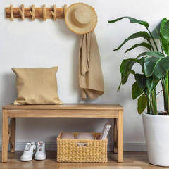 Brown 16.5 In. X 7.5 In. Polypropylene Decorative Basket with Handles