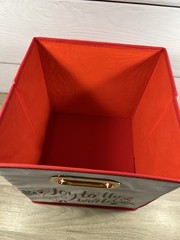 Relaxed Living (Set Of 2) Decorative Storage Bins 10.5×10.5×11 Christmas Holiday