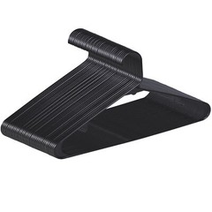 Clothes Hangers (100 Pack) Plastic Premium Quality Gallus Shirt Hanger Black