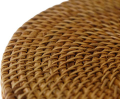 Hand Woven Rattan Serving Basket 9.45 Inch – round Platter for Fruit, Snacks, Ap