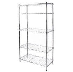 Hyper Tough 5-Tier Wire Shelving Unit, 36 x 16 x 72 in, 1750 lb Capacity, Chrome