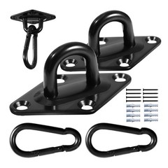 1100 lb Capacity Hammock Hanging kit, 2 Pack Premium Heavy Duty Pad Eye Hooks