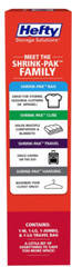 Hefty Shrink Pak – 1 Medium, 1 Large, 1 Jumbo, 1 Large Travel Bag