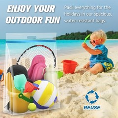 Pack of 3 Heavy-Duty Resealable Storage Bags – 25 Gallon, Easy Transport