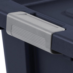 Heavy Duty 30 Gallon Storage Bins with Lids – 8 Pack, Dark Indigo Totes
