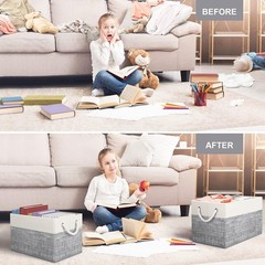 Storage Bins 2-Pack, Foldable Storage Baskets for Organizing Toys, Books, She…
