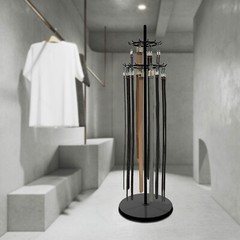 Floor Standing Belt Display Rack 66in Metal Retail Tie Rack Hanger Organizer