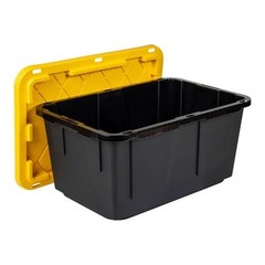 8-Pack, 27 Gallon Plastic Storage Container Bin, Heavy Duty, Lids, Greenmade NEW