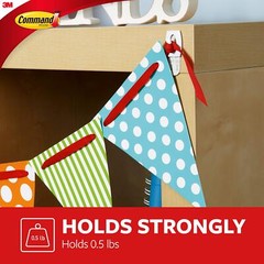 Command 17006 Mini White Strips Hook, 1 inch, 6 Count