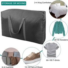 Extra Large Duffle Travel Bag 100L Storage Foldable Camping Black New (2 Pack)