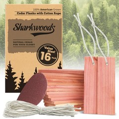 Cedar Blocks for Clothes Storage – 16 Pack Red Cedar Planks, 100% Natural Aro…