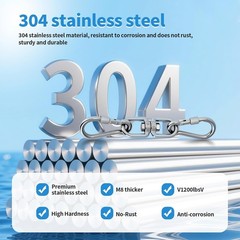 Versatile 1200 lb Swivel Hook & Snap Hook Set – Perfect for Hammocks & Gyms