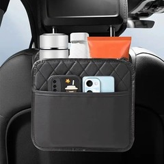 PU Leather Car Seat Organizer Storage Bag Universal Auto Backseat Pocket