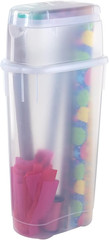 Wrap N’ Craft Plastic Wrapping Paper Organizer Storage Container with Top Orname