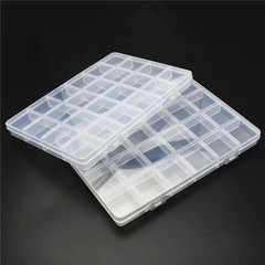 Clear Jewelry Box Plastic Bead Storage Craft Container Earrings Organizer