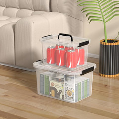 Clear Plastic Storage Bins with Lids – 2 Pack, 6QT & 12QT Containers