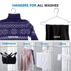 Wire Coat Hangers – 17.7 Inch Heavy Duty Stainless Steel Hangers (50 Pack)