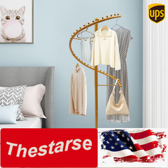 Modern Spiral Rotating Clothing Rack, Free Standing Heavy duty Garment Rack Gold