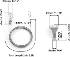 Picture Rail Hooks and Wire, 5 Set Molding Hooks Picture, Heavy Duty Stainless S
