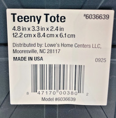 Lowes Teeny Tote Mini Plastic Lidded Rectangle Storage Container Black Yellow