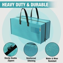 WORKPRO 6 Pack Extra Large Moving Bags Heavy-Duty Storage Tote for Space Saving