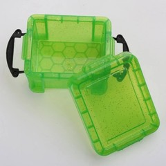 Mini Clear Plastic Storage Box with Locking Lid Portable Jewelry Container Case