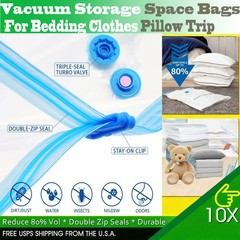 Vacuum Storage Seal Bags for Comforter Blanket Bedding Clothing Pillows of Trip