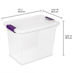 Sterilite 27 Quart ClearView Clear Plastic Stacking Storage Container (6 Pack)
