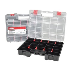 Hyper Tough 2-Pack Organizer, Stackable Plastic With 8 Movable Dividers,93512638