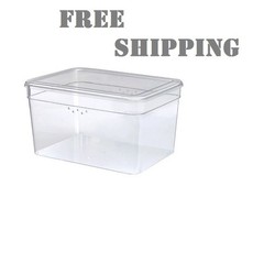 Mainstays Clear Glossy One Tier Extra Tall Shoe Box with Lid, Adult Size