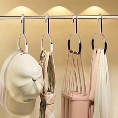 1/2 Pack Non-Slip Circle Ring Hat Organizer Closet Cap & Scarf Holder Rack