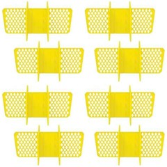 ORGANIZE-IT! 6 Slot Tote Dividers for 27 Gal Storage Containers, Yellow, 8 Pack