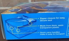 Ziploc XL X-Large Flexible Storage Tote 10 Gallon Clear Plastic Sealed