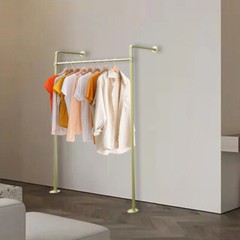 Metal Clothing Rack Dress Hanging Display Stand Home Storage Shelf Rack Gold NEW