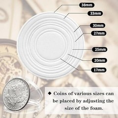 Clear 41mm Coin Capsules 60 Pcs For 1oz Silver Bullion Coins w/Storage Box US