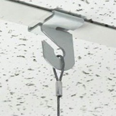 Extra Heavy Duty White Aluminum Drop Ceiling Hooks, One Piece Ceiling 10 Pack